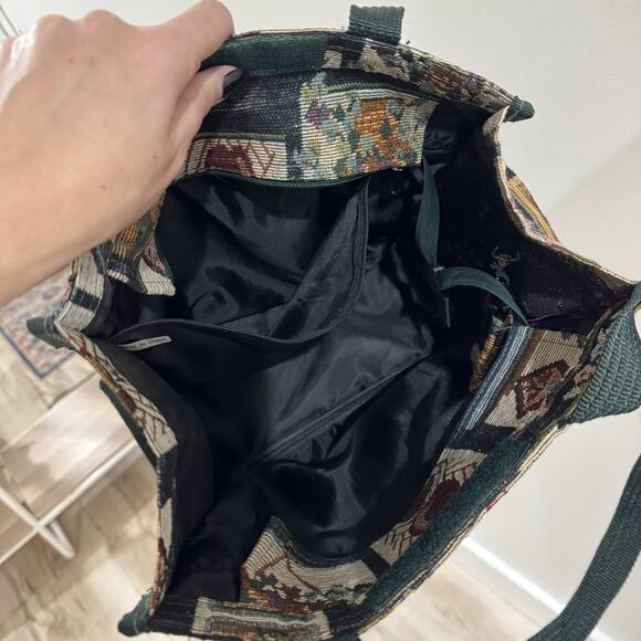 Vintage Home Sweet Home Needle Point Tapestry Should Bag With Mini Coin Purse - Picture 6 of 7